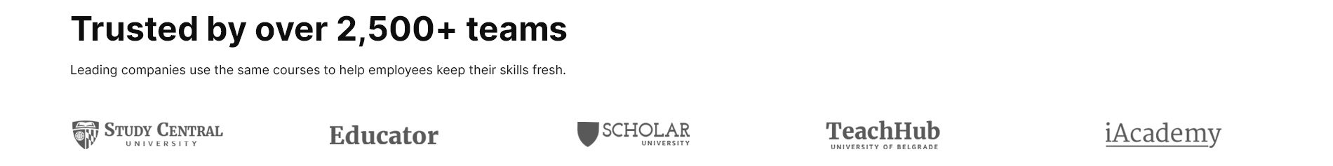 Theme home page logos section preview