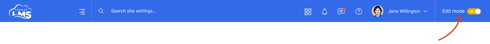 Course builder edit mode