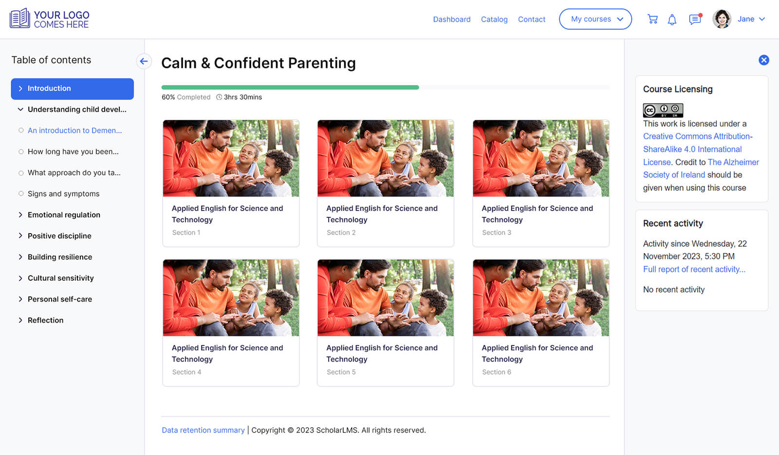 topics and tiles format in cards view
