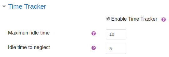 Enable Time Tracker in activity