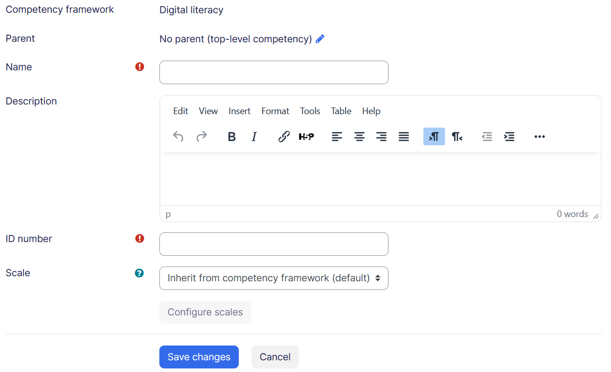 competency details form