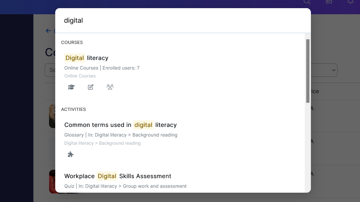 admin global smart search